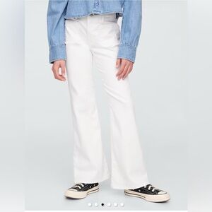 NWOT Girl’s GAP 70’s High Rise Flare Jeans white